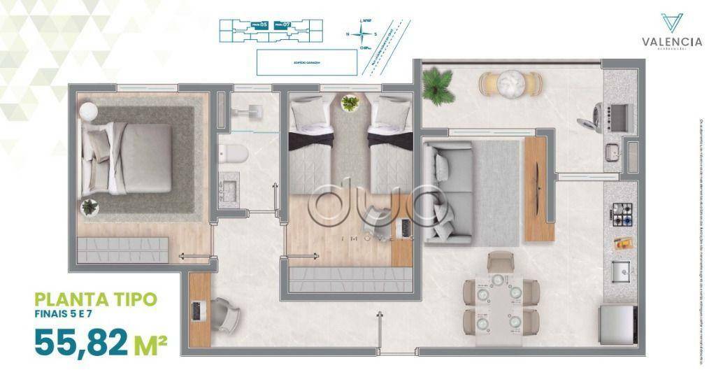 Apartamento à venda com 2 quartos, 55m² - Foto 1