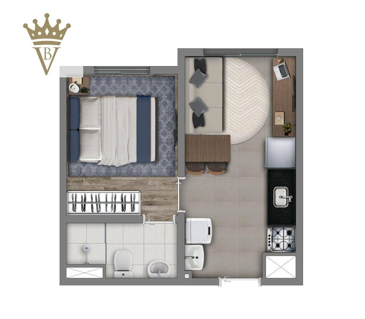 Apartamento à venda com 1 quarto, 24m² - Foto 10