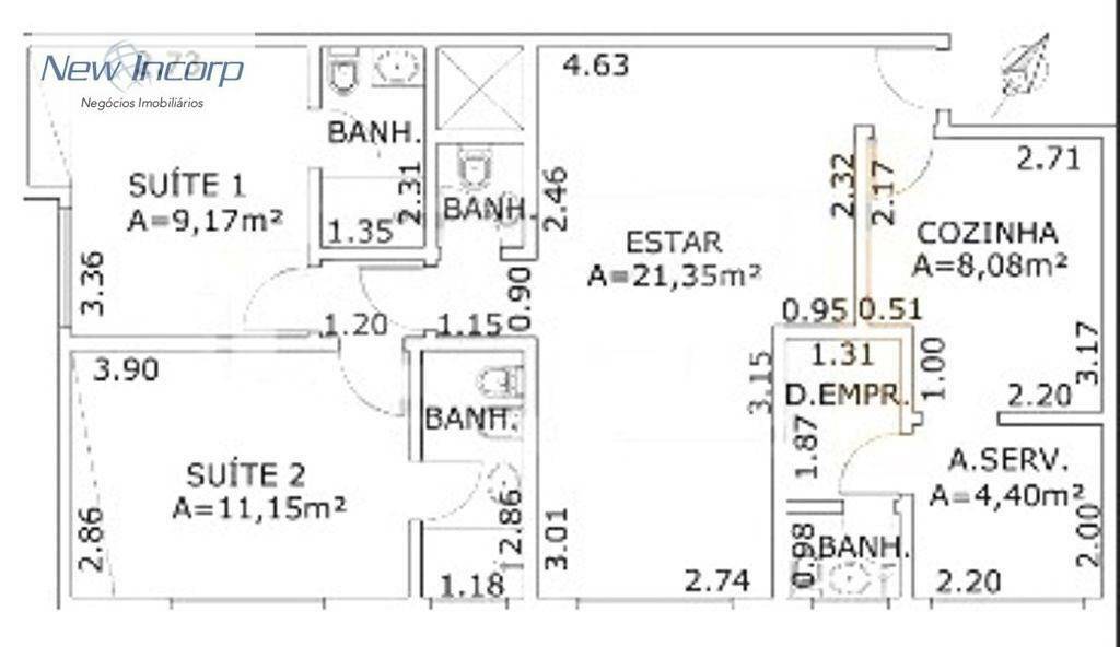 Apartamento à venda com 2 quartos, 86m² - Foto 30