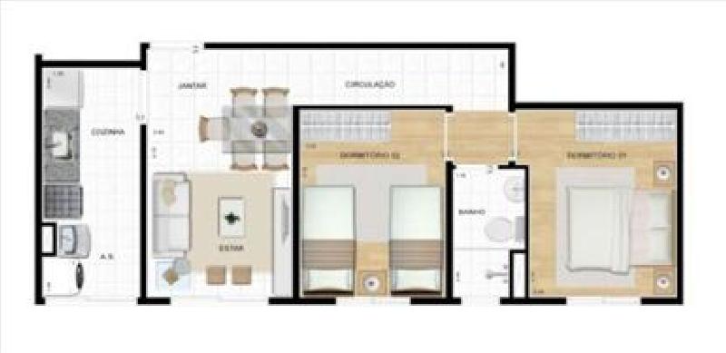 Apartamento à venda com 2 quartos, 50m² - Foto 8