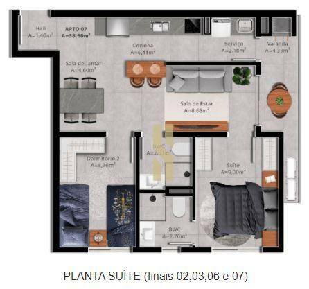 Apartamento à venda com 2 quartos, 58m² - Foto 36