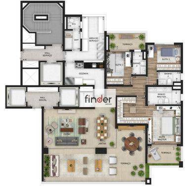 Apartamento à venda com 3 quartos, 208m² - Foto 24