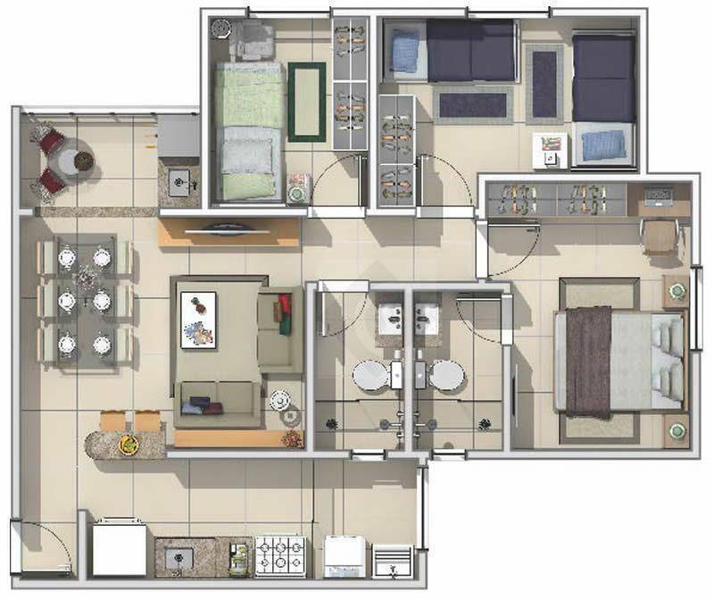 Apartamento para alugar com 3 quartos, 70m² - Foto 50