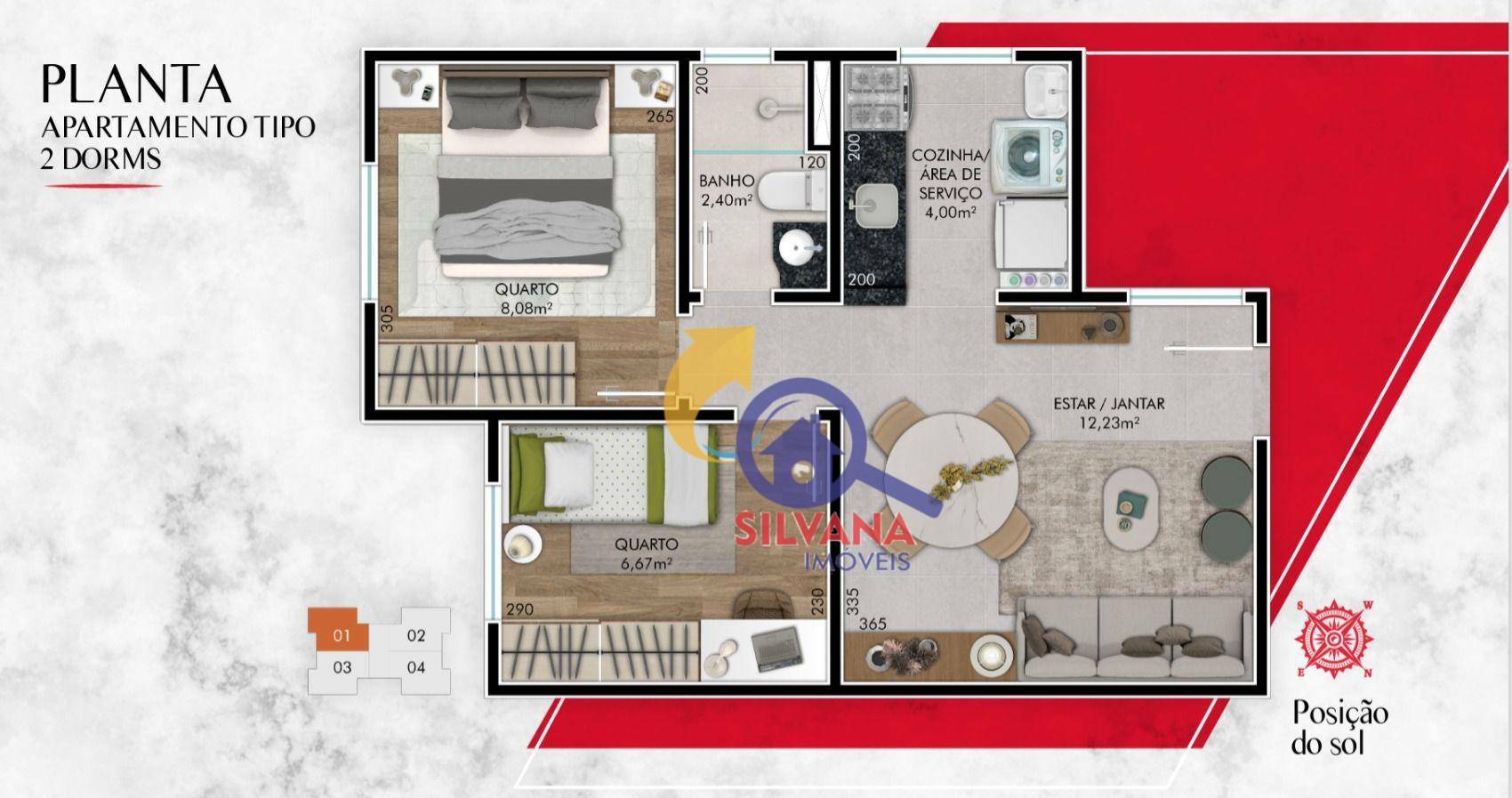 Apartamento à venda com 2 quartos, 40m² - Foto 4