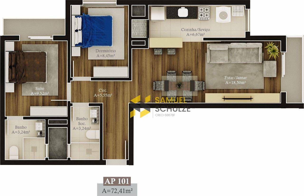 Apartamento à venda com 2 quartos, 72m² - Foto 14