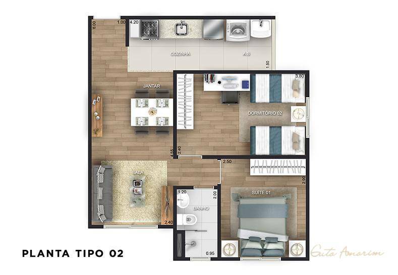 Apartamento à venda com 2 quartos, 54m² - Foto 20