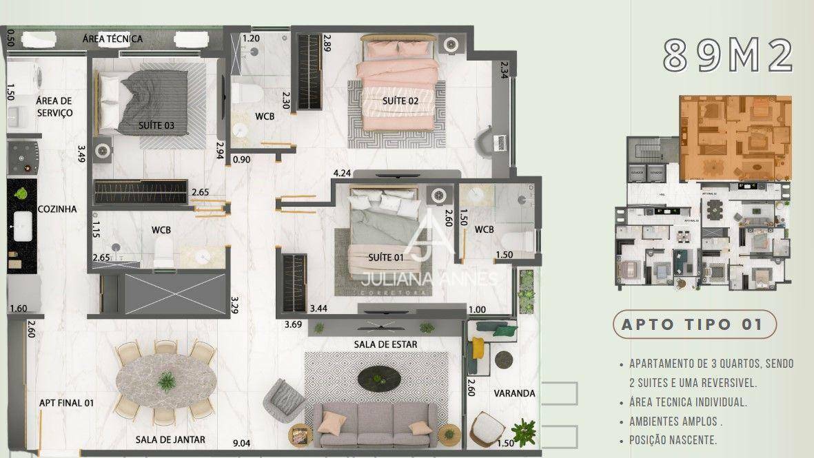 Apartamento à venda com 3 quartos, 86m² - Foto 28