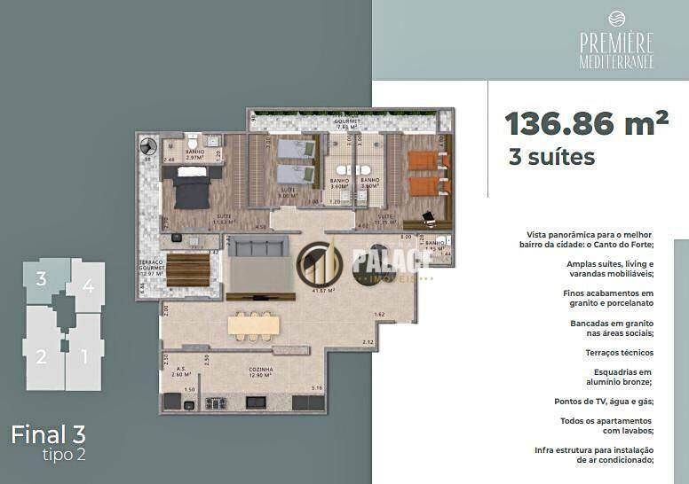 Apartamento à venda com 3 quartos, 152m² - Foto 41