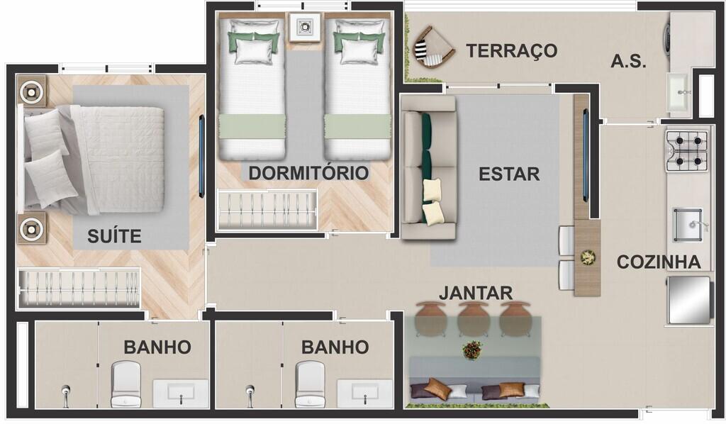 Apartamento à venda com 3 quartos, 58m² - Foto 31