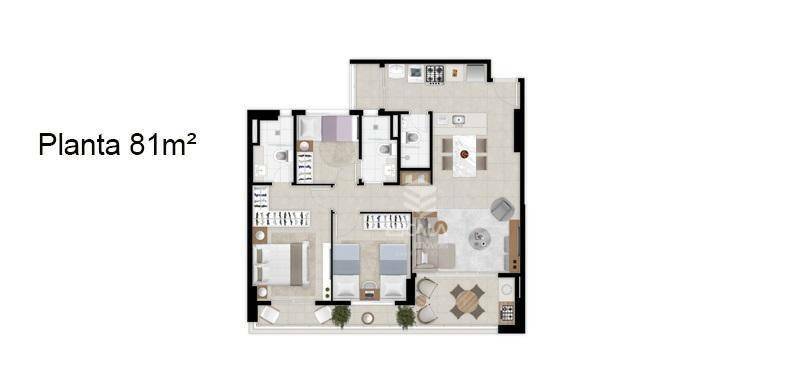 Apartamento à venda com 3 quartos, 81m² - Foto 11