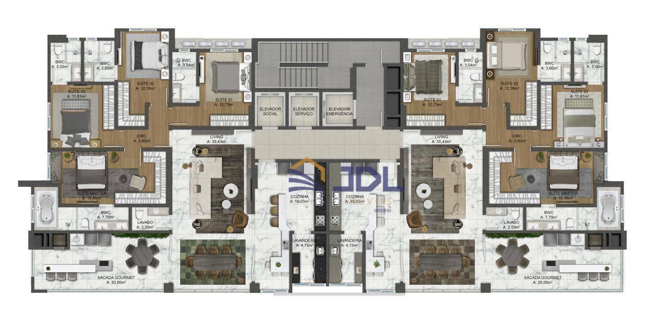 Apartamento à venda com 4 quartos, 179m² - Foto 26