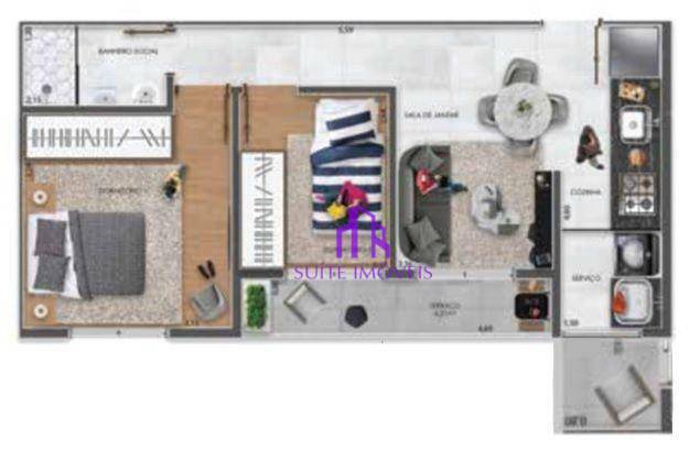 Apartamento à venda com 1 quarto, 38m² - Foto 24