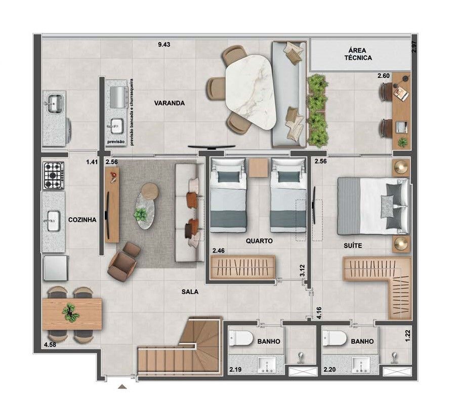 Apartamento à venda com 2 quartos, 98m² - Foto 37