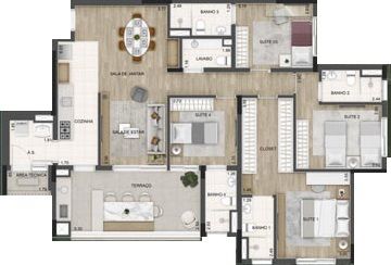 Apartamento à venda com 4 quartos, 138m² - Foto 13