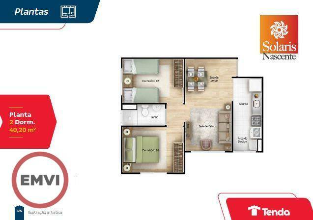 Apartamento à venda com 2 quartos, 41m² - Foto 18