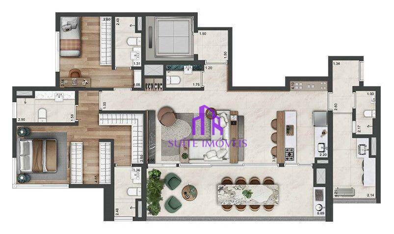 Apartamento à venda com 3 quartos, 142m² - Foto 52