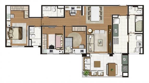 Apartamento à venda com 3 quartos, 131m² - Foto 6