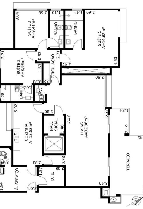 Apartamento à venda com 3 quartos, 147m² - Foto 3