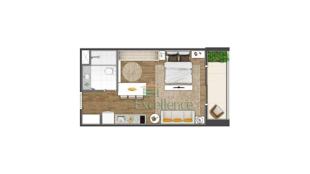 Kitnet e Studio para alugar com 1 quarto, 42m² - Foto 24