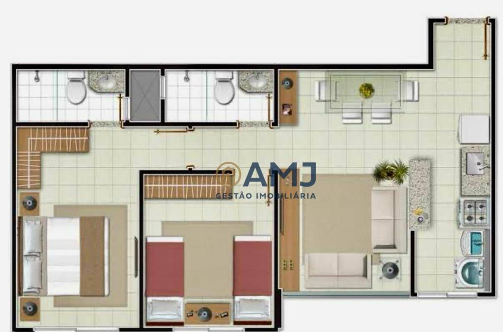 Apartamento à venda com 2 quartos, 56m² - Foto 17