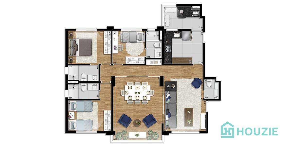 Apartamento à venda com 3 quartos, 113m² - Foto 17