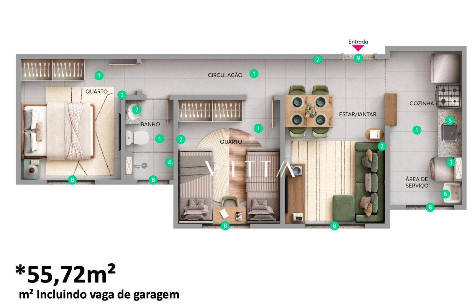 Apartamento, 2 quartos, 55 m² - Foto 12