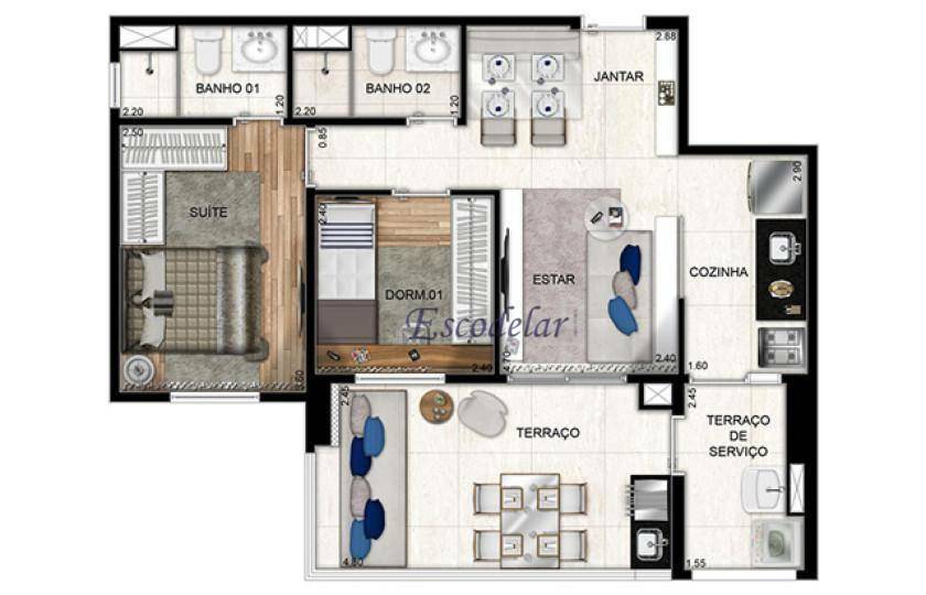 Apartamento à venda com 2 quartos, 62m² - Foto 22