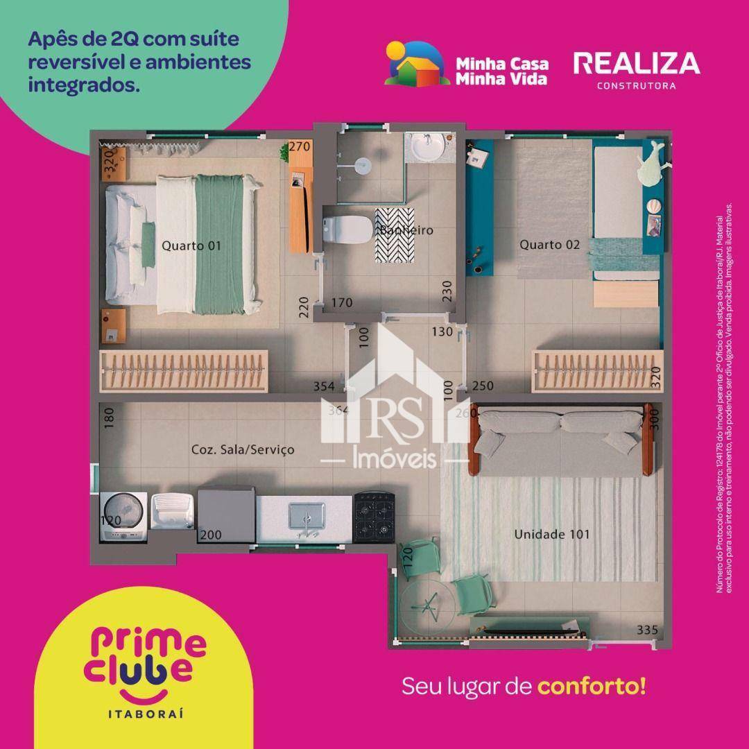 Apartamento à venda com 2 quartos, 42m² - Foto 2