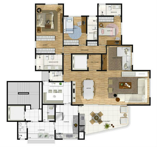 Apartamento à venda com 3 quartos, 187m² - Foto 3