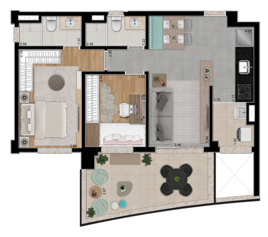 Apartamento à venda com 2 quartos, 73m² - Foto 15