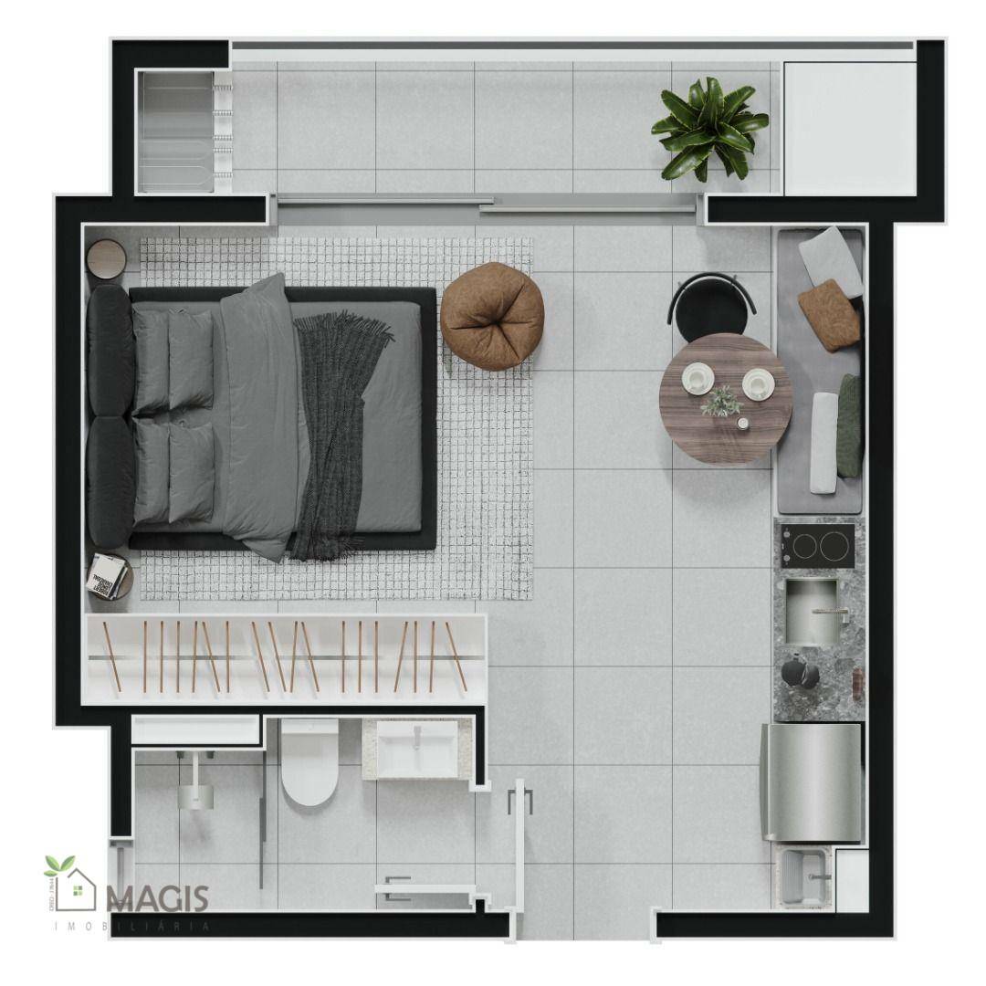 Apartamento à venda com 1 quarto, 26m² - Foto 3