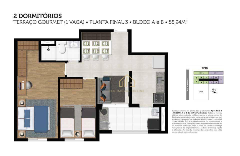 Apartamento para alugar com 2 quartos, 56m² - Foto 20