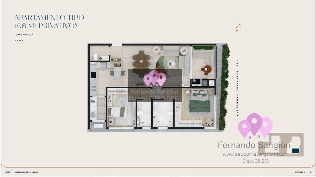 Apartamento à venda com 2 quartos, 108m² - Foto 4