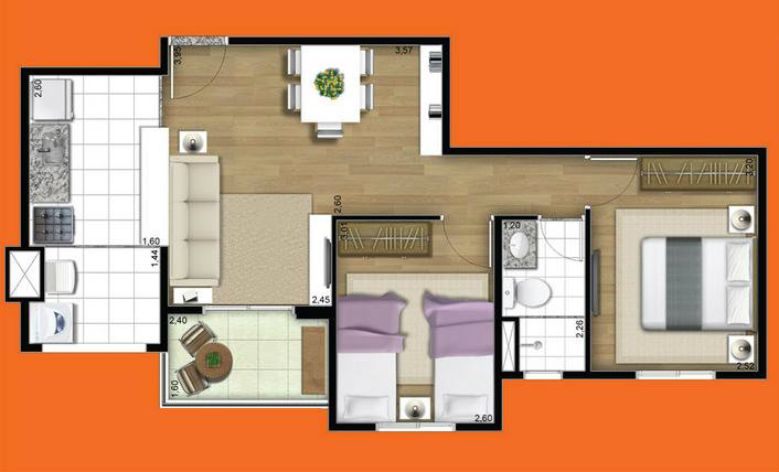 Apartamento à venda com 3 quartos, 69m² - Foto 14