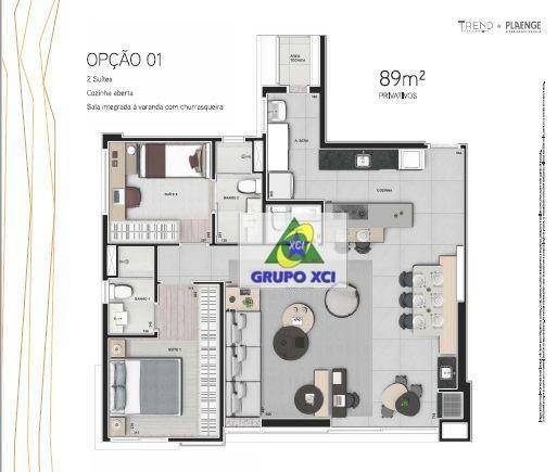 Apartamento à venda com 2 quartos, 89m² - Foto 3