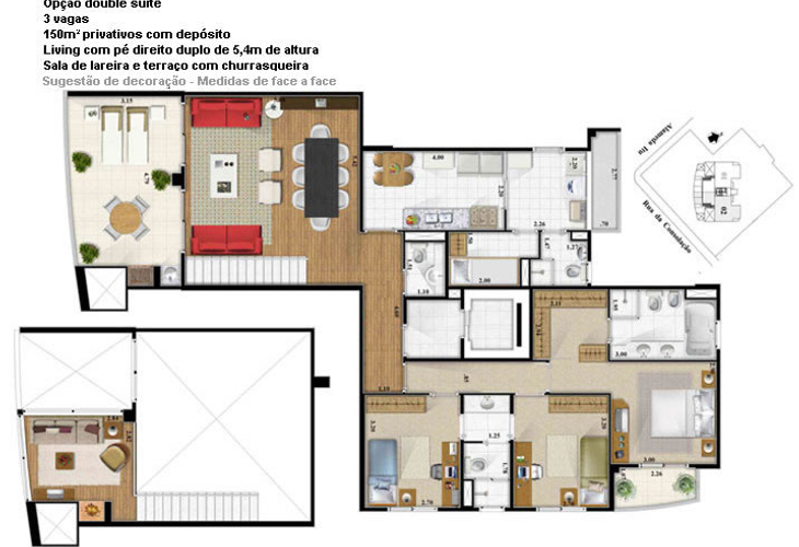 Apartamento à venda com 3 quartos, 151m² - Foto 2