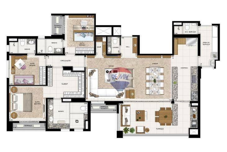 Apartamento à venda com 3 quartos, 134m² - Foto 5