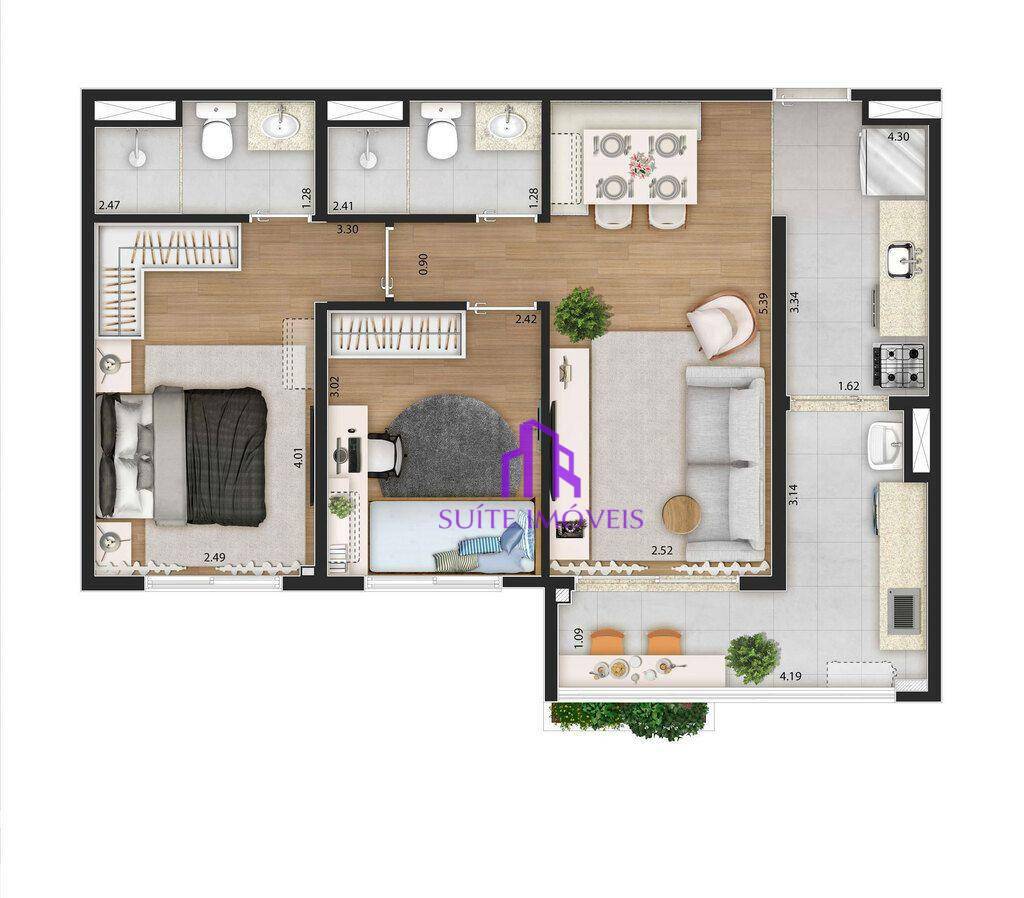 Apartamento à venda com 3 quartos, 76m² - Foto 26