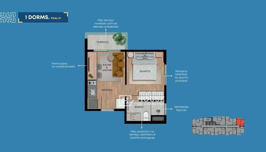 Apartamento à venda com 1 quarto, 37m² - Foto 11