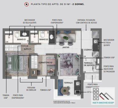 Apartamento à venda com 2 quartos, 51m² - Foto 19