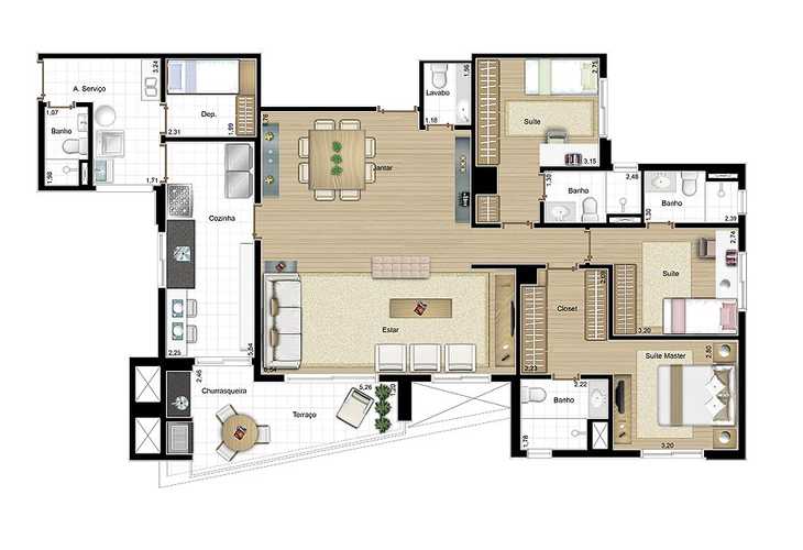 Apartamento à venda com 4 quartos, 306m² - Foto 15