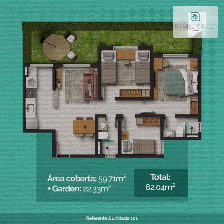 Apartamento à venda com 3 quartos, 82m² - Foto 2