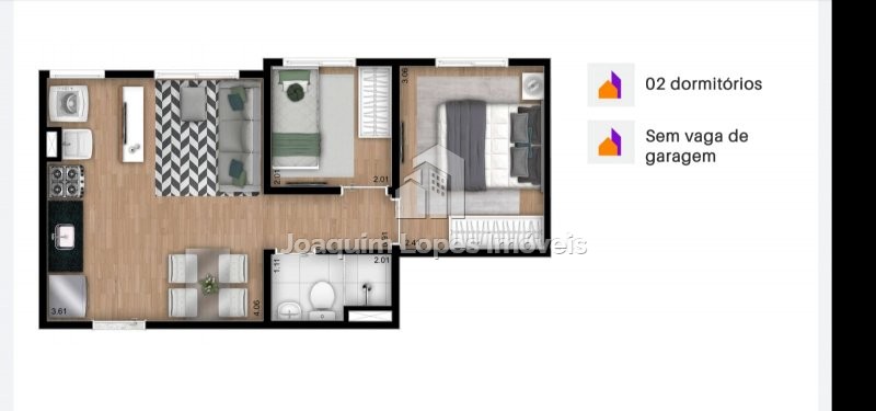 Apartamento à venda com 2 quartos, 35m² - Foto 4