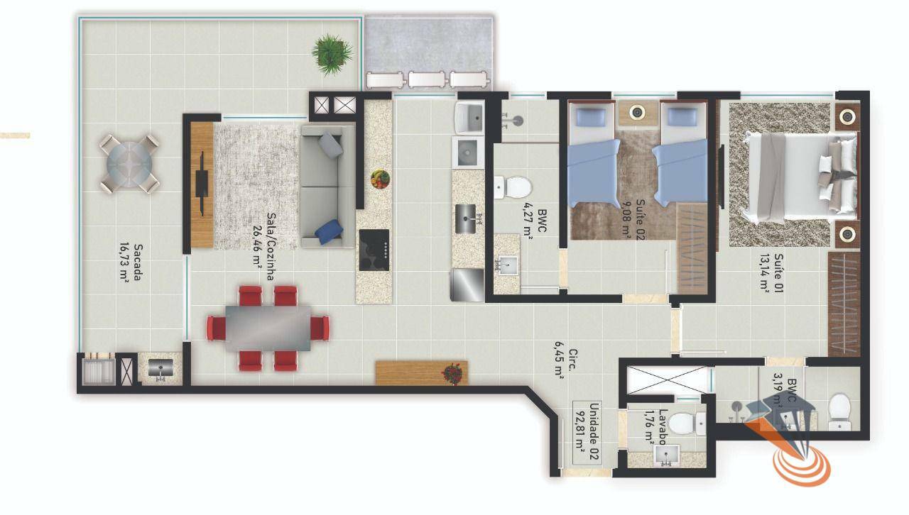 Apartamento à venda com 2 quartos, 92m² - Foto 33