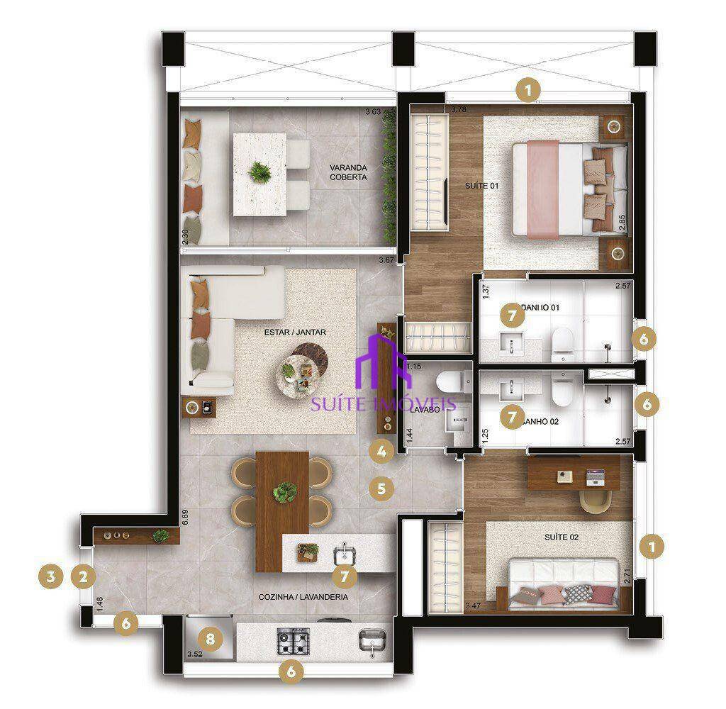 Apartamento à venda com 1 quarto, 127m² - Foto 22