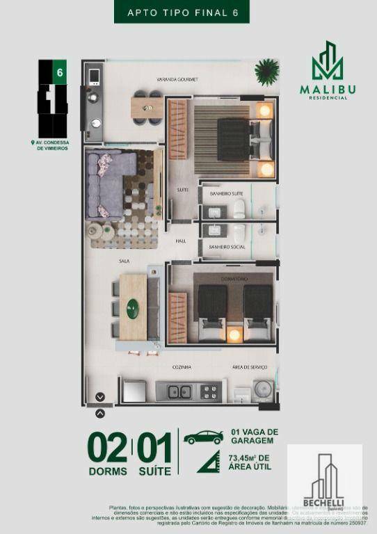 Apartamento à venda com 2 quartos, 73m² - Foto 10