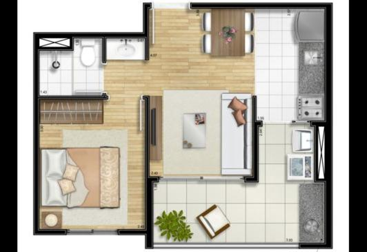 Apartamento à venda com 1 quarto, 36m² - Foto 18