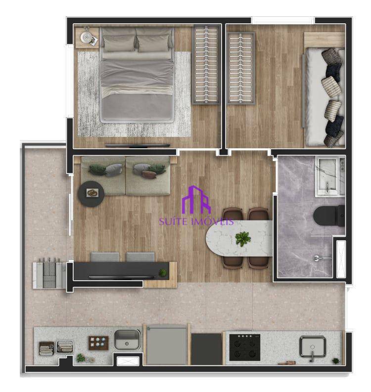 Apartamento à venda com 1 quarto, 29m² - Foto 3