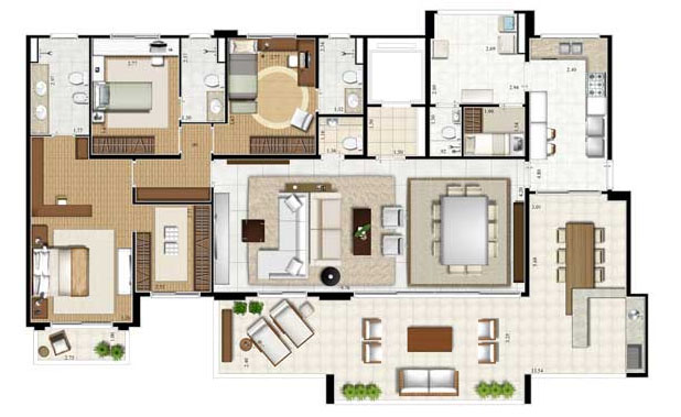 Apartamento à venda com 3 quartos, 208m² - Foto 7