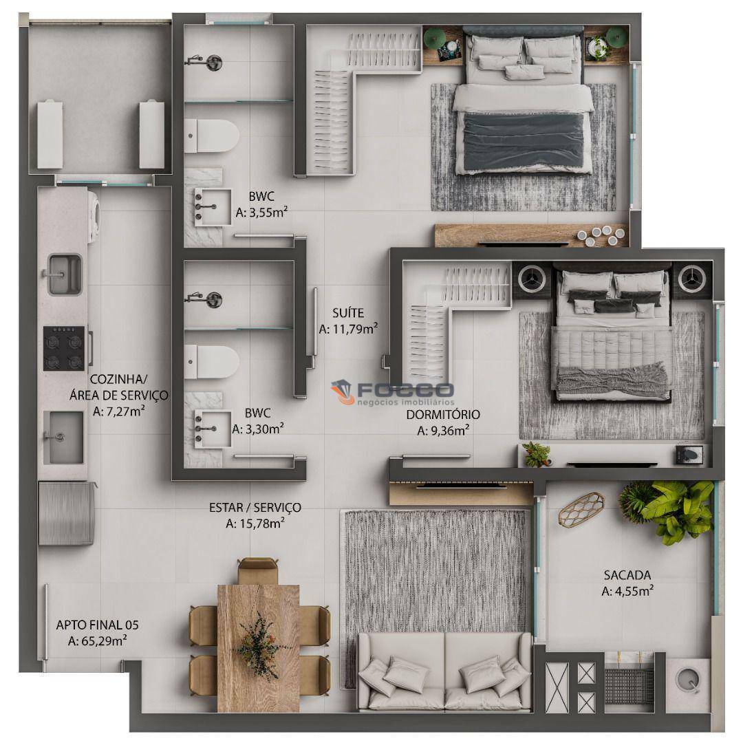 Apartamento à venda com 2 quartos, 100m² - Foto 18